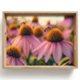 Bloemen - Paars - Bijen Dienblad Rechthoek middel -z3d_shopping