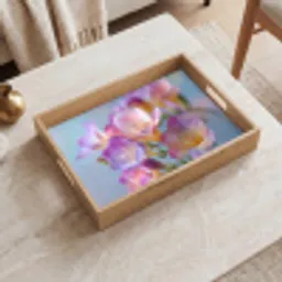 Bloemen - Paars - Overloop - Meeldraden Dienblad Rechthoek middel -sfeer1