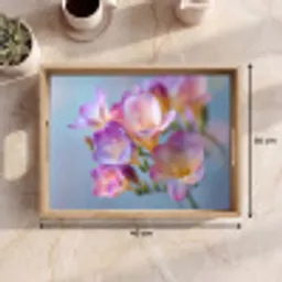 Bloemen - Paars - Overloop - Meeldraden Dienblad Rechthoek middel -USP_Formaat
