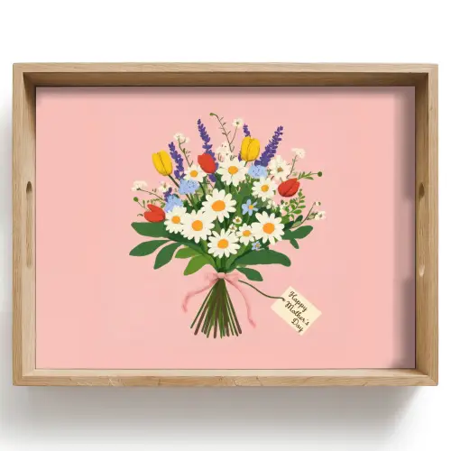 Bloemen - Lint - Kaartje Dienblad Rechthoek middel -z3d_shopping
