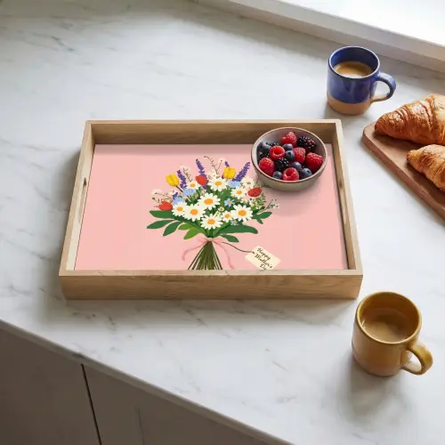Bloemen - Lint - Kaartje Dienblad Rechthoek middel -sfeer2