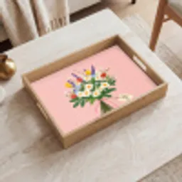 Bloemen - Lint - Kaartje Dienblad Rechthoek middel -sfeer1