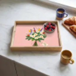 Bloemen - Lint - Kaartje Dienblad Rechthoek middel -sfeer2