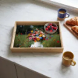 Bloemen - Krukje - Gieter - Veld Dienblad Rechthoek middel -sfeer2