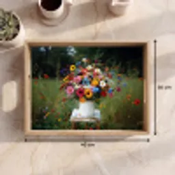 Bloemen - Krukje - Gieter - Veld Dienblad Rechthoek middel -USP_Formaat