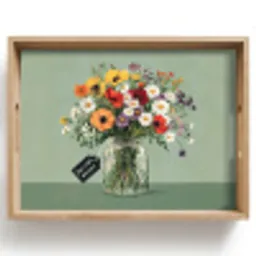 Bloemen - Vaas - Kaartje Dienblad Rechthoek middel -z3d_shopping