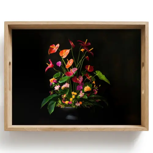Bloemen - Vaas - Kleurrijk Dienblad Rechthoek middel -z3d_shopping