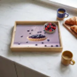 Eten - Taart - Bessen - Blauw Dienblad Rechthoek middel -sfeer2