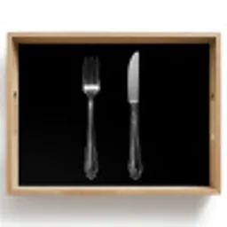 Vork - Mes - Zilver Dienblad Rechthoek middel -z3d_shopping