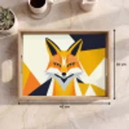 Vos - Oranje - Abstract - Driehoeken Dienblad Rechthoek middel -USP_Formaat