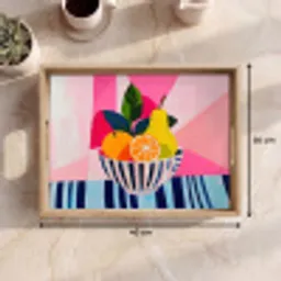 Fruit - Abstracte achtergrond - Roze Dienblad Rechthoek middel -USP_Formaat