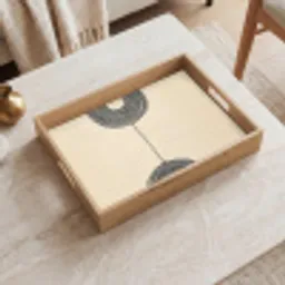 Geometrische bogen - Minimalistisch - Symmetrisch Dienblad Rechthoek middel -sfeer1