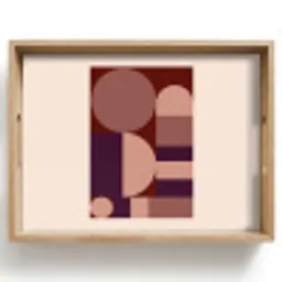Geometrisch - Cirkels - Rood Dienblad Rechthoek middel -z3d_shopping