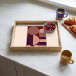 Geometrisch - Cirkels - Rood Dienblad Rechthoek middel -sfeer2