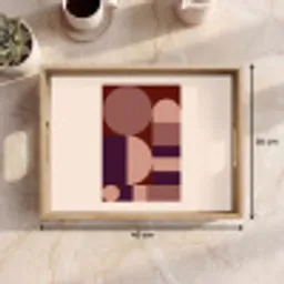 Geometrisch - Cirkels - Rood Dienblad Rechthoek middel -USP_Formaat