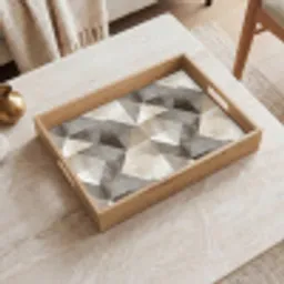Geometrisch - Motief - Aardetinten Dienblad Rechthoek middel 911 -sfeer1