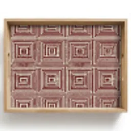 Geometrisch - Patroon - Rood Dienblad Rechthoek middel 911 -z3d_shopping