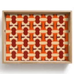 Geometrisch - Retro - Oranje Dienblad Rechthoek middel 911 -z3d_shopping