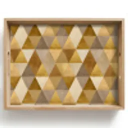 Geometrisch - Driehoek - Goud Dienblad Rechthoek middel 911 -z3d_shopping