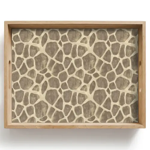 Giraf - Patroon - Beige - Bruin Dienblad Rechthoek middel 911 -z3d_shopping
