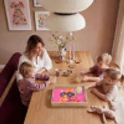 Giraf - Roze - Bril - Sjaal Dienblad Rechthoek middel -sfeer4