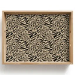 Giraf - Zebra - Motief - Bruin Dienblad Rechthoek middel 911 -z3d_shopping
