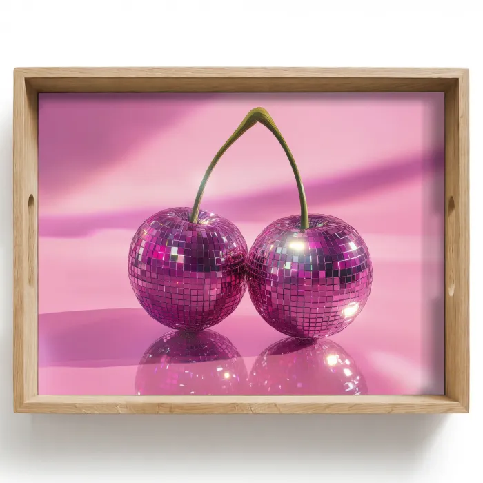 Glitter - Discobol - Roze - Kersen Dienblad Rechthoek middel -z3d_shopping