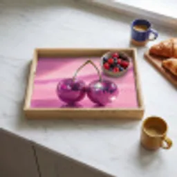Glitter - Discobol - Roze - Kersen Dienblad Rechthoek middel -sfeer2