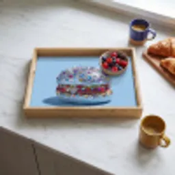 Glitters - Hamburger - Blauw Dienblad Rechthoek middel -sfeer2