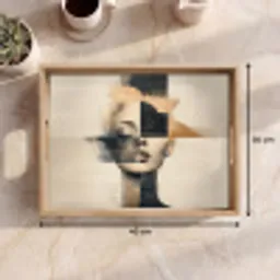 Goud - Vrouw - Rechthoeken Dienblad Rechthoek middel -USP_Formaat