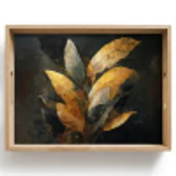 Gouden Bladcompositie – Botanische Luxe Dienblad Rechthoek middel -z3d_shopping