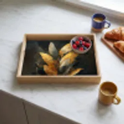 Gouden Bladcompositie – Botanische Luxe Dienblad Rechthoek middel -sfeer2
