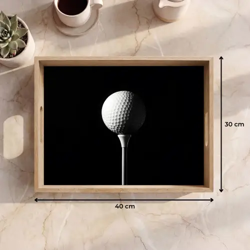 Golfbal - Minimalistisch - Wit Dienblad Rechthoek middel -USP_Formaat