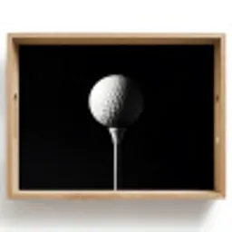 Golfbal - Minimalistisch - Wit Dienblad Rechthoek middel -z3d_shopping