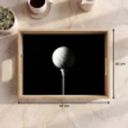 Golfbal - Minimalistisch - Wit Dienblad Rechthoek middel -USP_Formaat