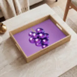 Druif - Disco - Glitter - Paars Dienblad Rechthoek middel -sfeer1
