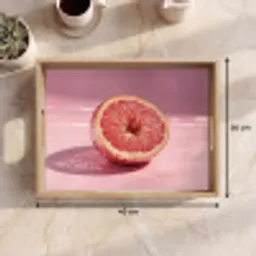 Grapefruit - Roze - Disco - Shiny Dienblad Rechthoek middel -USP_Formaat