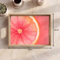 Grapefruit - Roze - Levendig Dienblad Rechthoek middel -USP_Formaat