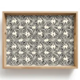 Grafisch - Patroon - Zwart Dienblad Rechthoek middel 911 -z3d_shopping