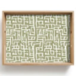 Grafisch - Patroon - Groen Dienblad Rechthoek middel 911 -z3d_shopping