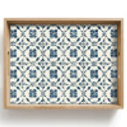 Grafisch - Tegel - Blauw Dienblad Rechthoek middel 911 -z3d_shopping
