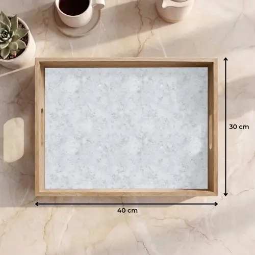 Grijs - Terrazzo-effect - Beton Dienblad Rechthoek middel 911 -USP_Formaat