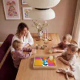 Haas - Kleurvakken - Oren - Roze Dienblad Rechthoek middel -sfeer4