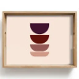 Harmonieus - Symmetrisch - Rood Dienblad Rechthoek middel -z3d_shopping