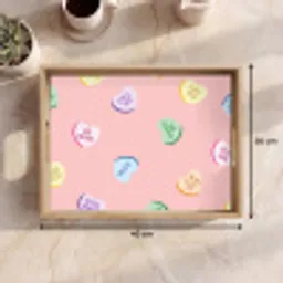 Hart - Snoep - Pastel - Tekst Dienblad Rechthoek middel -USP_Formaat