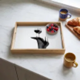 Hak - Wijn - Minimalistisch - Zwart Dienblad Rechthoek middel -sfeer2