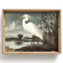 Reiger - Planten - Wolken - Wit Dienblad Rechthoek middel -z3d_shopping