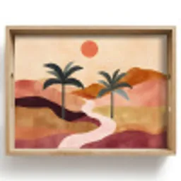 Heuvels - Palmbomen - Abstract Dienblad Rechthoek middel -z3d_shopping
