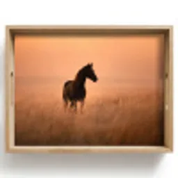 Paard - Grasveld - Zonsondergang Dienblad Rechthoek middel -z3d_shopping
