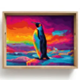 Ijsschots - Pinguïn - Abstract - Lucht Dienblad Rechthoek middel -z3d_shopping